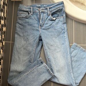 Old navy light blue denim youth boys size 12 bootcut stretch cut jeans